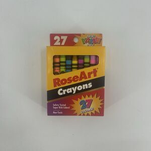 Vintage 1995 RoseArt Crayons 27 Value Pack No. 124 USA Rare HTF Fast Shipping